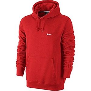 NIKE Men's Club Hoodie in Red